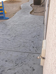 gray stamped walkway